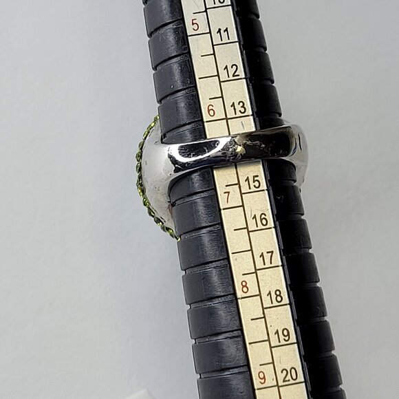 Aqua Green Rhinestone Ring SIZE 6.5 - Other sizes available - Picture 6 of 13